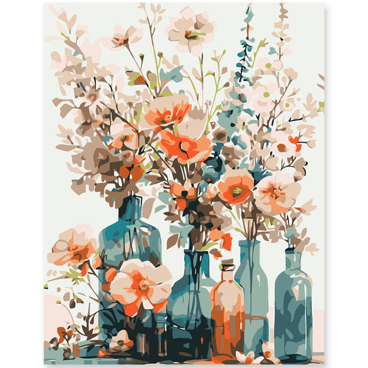 EFOTIML Paint by Numbers Kit for Adults Beginners & Kids Ages 8-12,1 Pack 16x20 inches Canva for Painting Kits for Adults in Colorful Box(Without Frame)- Vases and Flowers